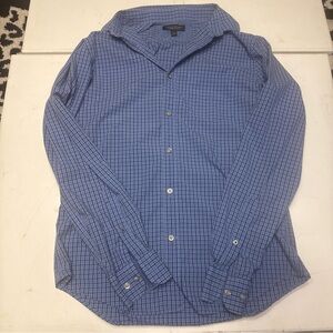 Banana Republic Men's Blue Plaid Button Down Shirt